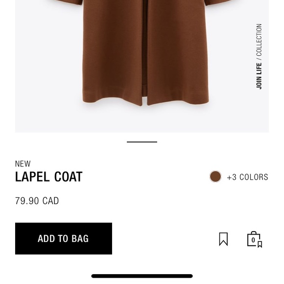 Brown Zara coat, size small. Also fits size xsmall. - Picture 5 of 5